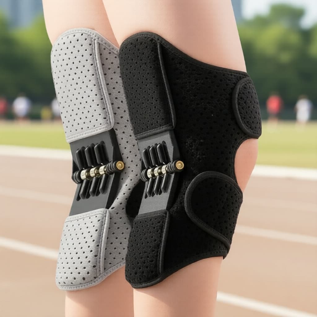 2pcs Joelheiras com Molas de Retorno Potentes, Suporte Esportivo, Reduz o Esforço