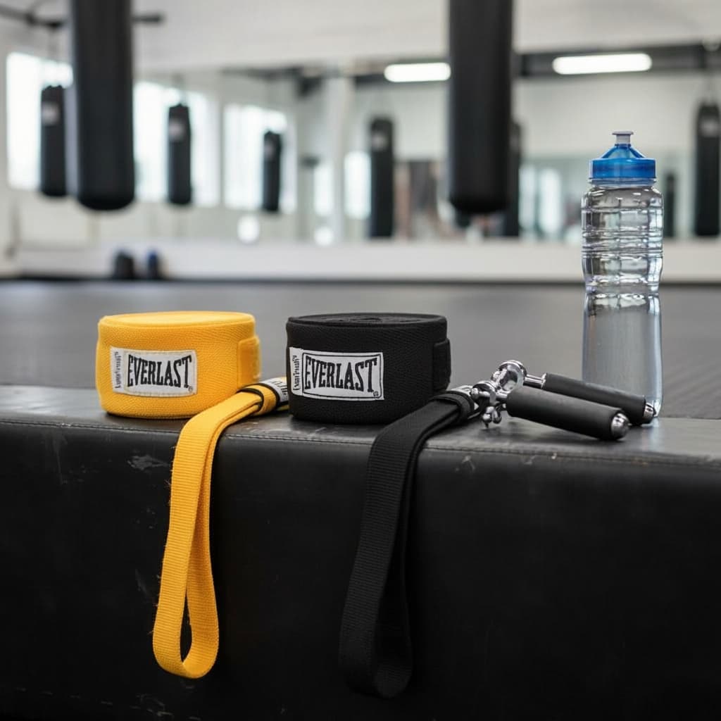 1 Par de Luvas de Algodão Everlast para Proteção com Bandagens 3M 5M para Boxe e Taekwondo