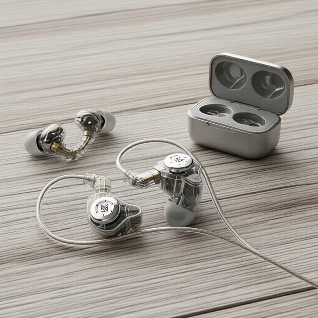 Fones de Ouvido KZ EDX Pro 3,5mm com Fio, IEM Intra-Auriculares, à Prova d'Água, Cancelamento de Ruído, Longo Tempo de