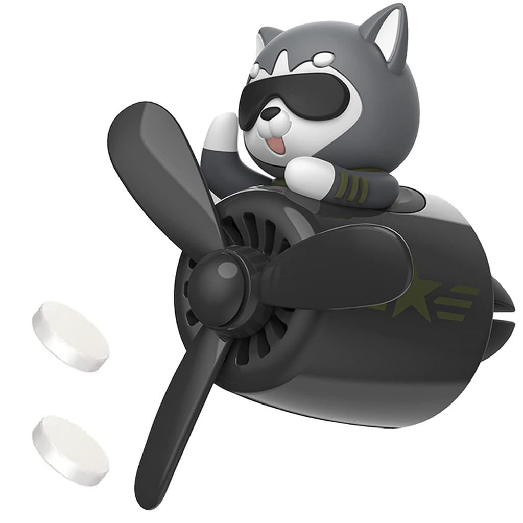Ambientador De Carro Piloto , Clipe De Ventilação De Gato Fofo Com 2 Comprimidos Perfumados Difusor De Ventilador De Saí