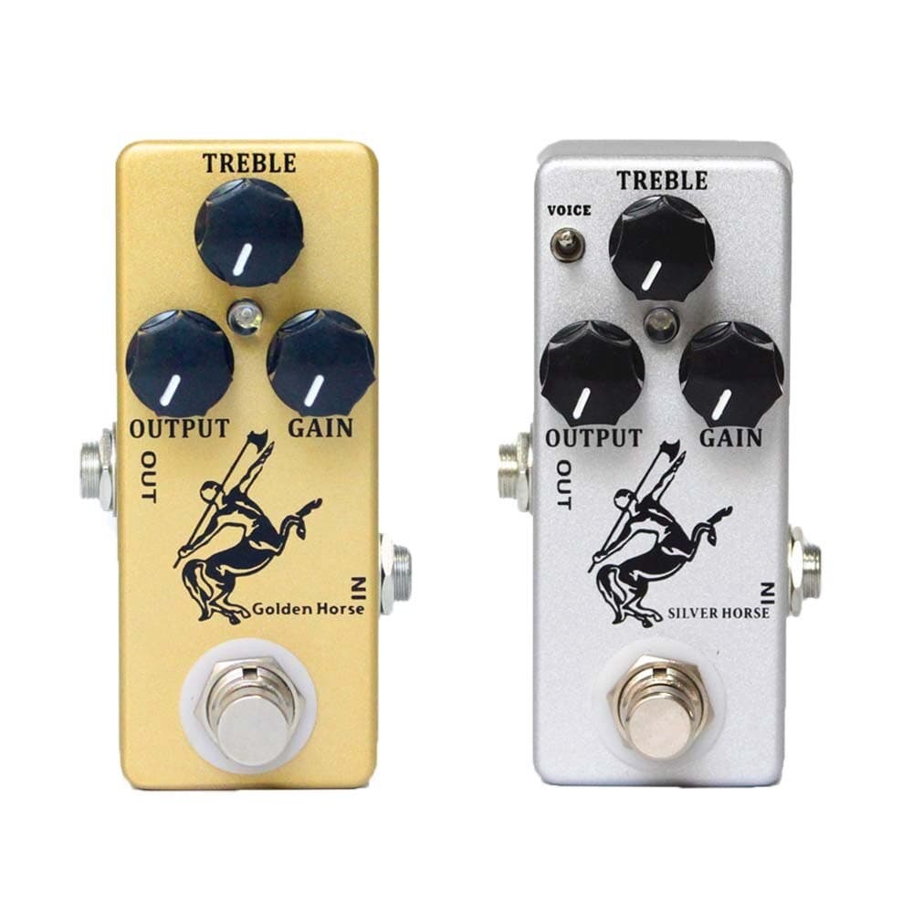 [Em Estoque] Pedal De Efeito Overdrive De Guitarra De Cavalo Dourado/Prateado MOSKY True Bypass Klon Centaur Clone
