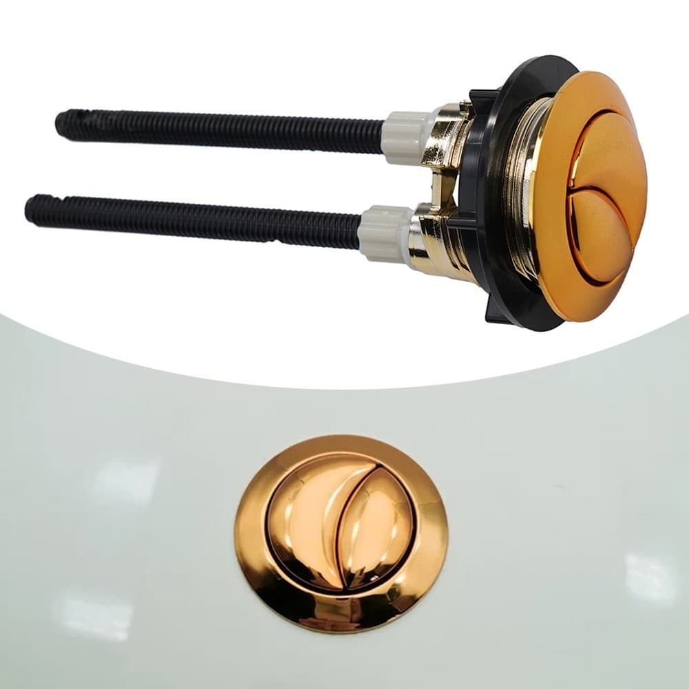 [LLMA] Botão De Pressão De Vaso Sanitário Dourado De 38 Mm Para Válvula De Descarga Superior Mecânica Com Dupla