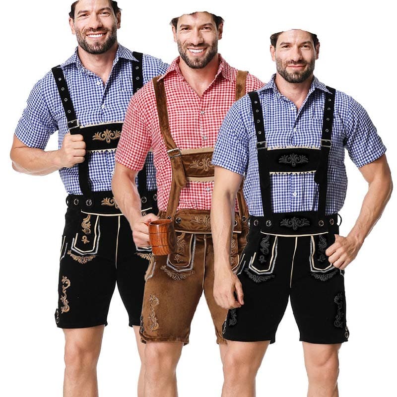Homens Alemão Oktoberfest Lederhosen Traje Cerveja Festival Masculino Cosplay Halloween