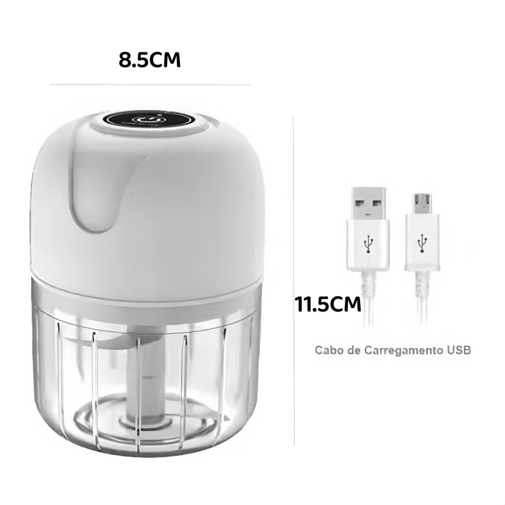 Promoção Mini Processador De Fio Elétrico Branco De Três Cortes