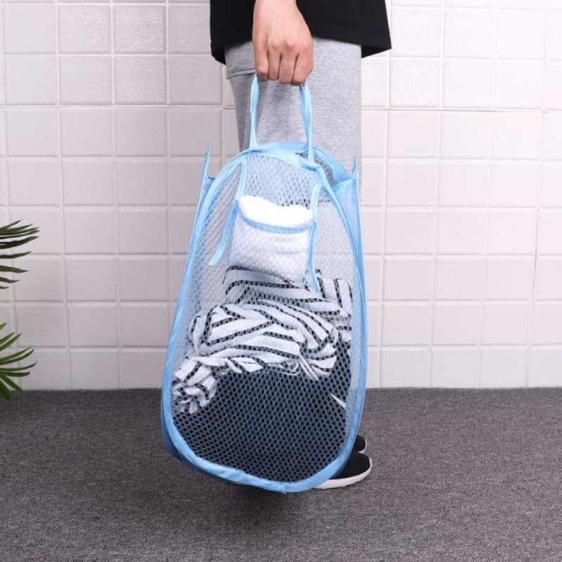 Cesto De Roupa Suja , Ideal Para Roupas Em Azul Claro
