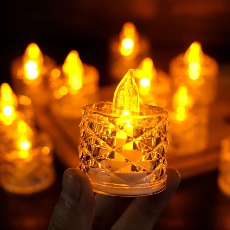 Vela Transversal LED De 2 Peças , Linda E Finamente Detalhada Para Promoção De Decoração