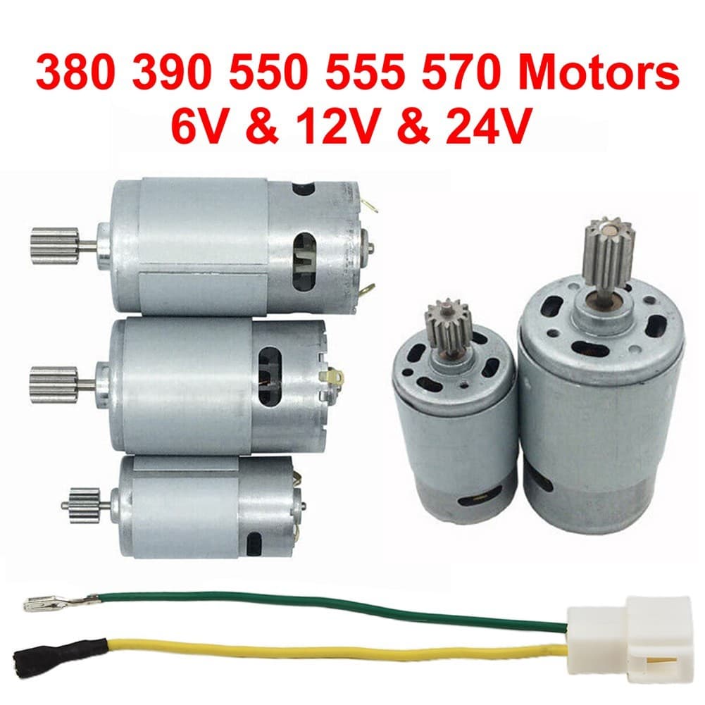 TDOB-BR ❤️ Motores Para Carro Elétrico Infantil 550 RS390 RS380 12V 6V DL555 24V 10 Dentes cm