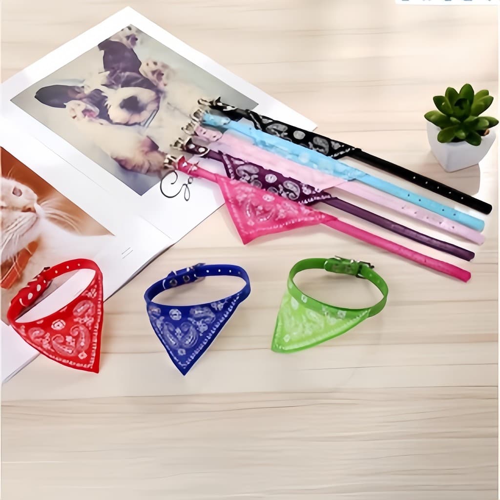 Lenço De Cachorro Em Tecido Georgette De Seda Macia ! Promoção