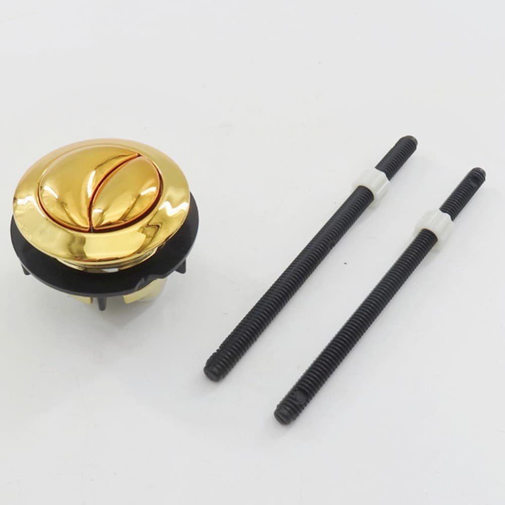 Halo ❤️ Botão De Pressão De Vaso Sanitário Dourado De 38 Mm Para Válvula De Descarga Superior Mecânica Com Dupla