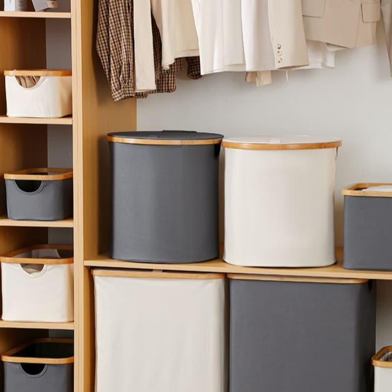 Cesta Portátil Para Roupas Sujas Com Design Escandinavo
