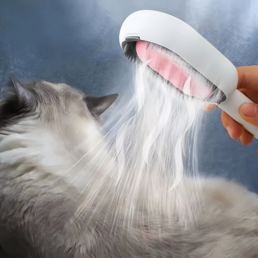 Pente Anti-Derramamento De Gato De Cabelo Curto De 2 Peças , Cor Rosa