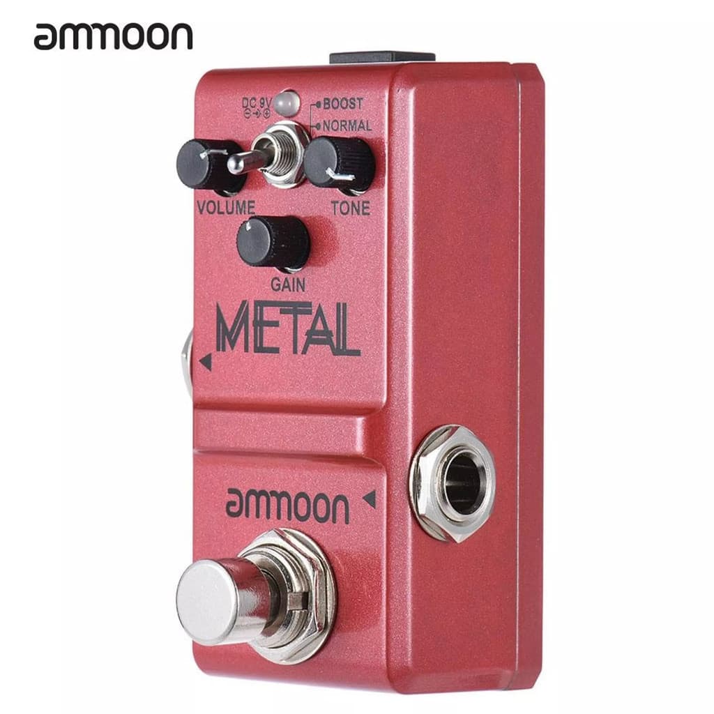 ammoon Nano Series Pedal De Efeito De Guitarra Distorção De Metal Pesado True Bypass Corpo Em Liga De Alumínio