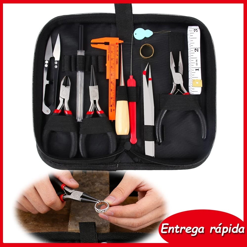 Conjunto de alicates para joalheiros 19pcs kit de ferramentas de alicates para joias contas para fabricação de joias DIY