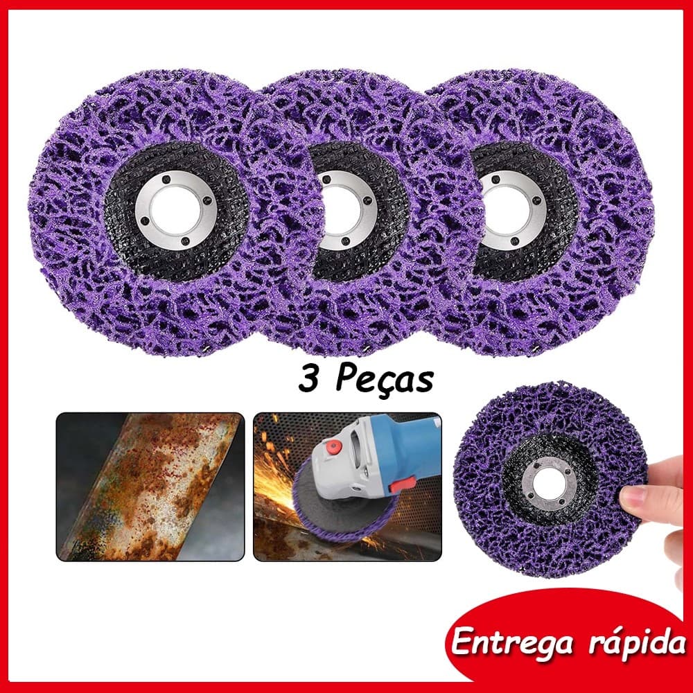 3 Discos de Decapagem de 115mm 22mm Para Remoção de Ferrugem Tinta E Oxidação Para Esmerilhadeira Angular