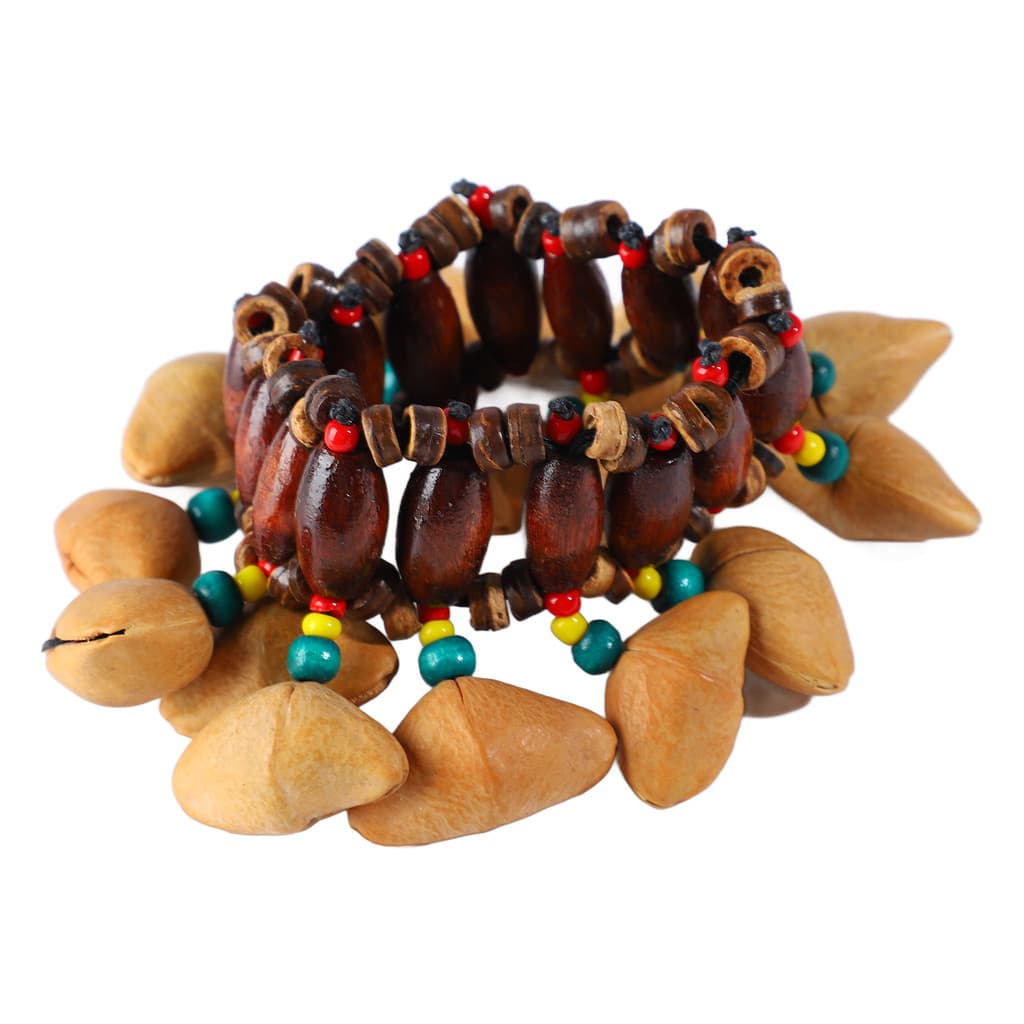 sicibr Nozes Handbell Tambor Estilo Tribal Africano Mão Corrente Pulseira Porca Escudo Instrumento De Percussão Sino Ace