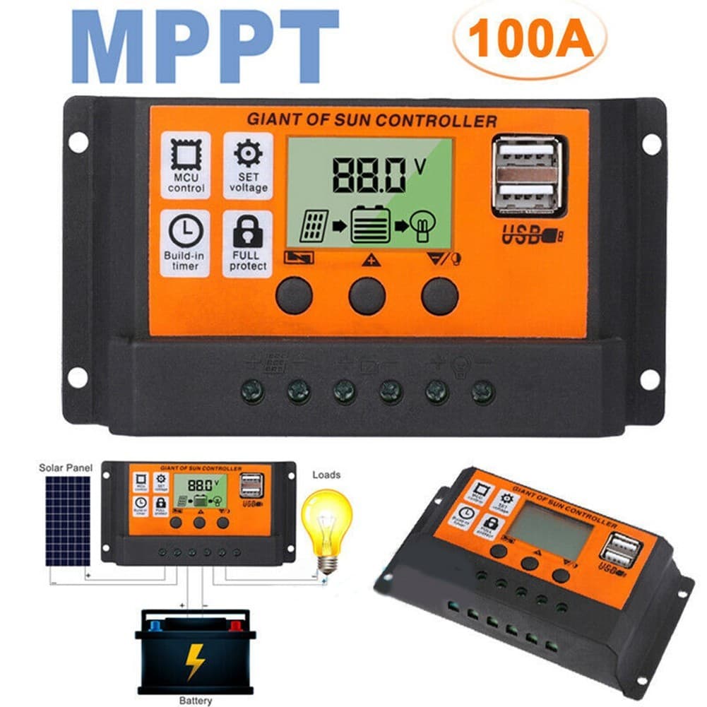 [Smartchoice Hot] MPPT PWM Controlador De Carga Solar Painel Regulador De Bateria Porta USB Dupla