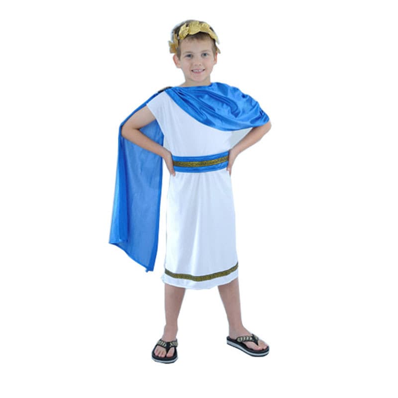 Meninos Grego Toga Traje Antigo Mitos Filósofo Roma Nobreza Afrodite Athena Halloween Cosplay Vestir-Se