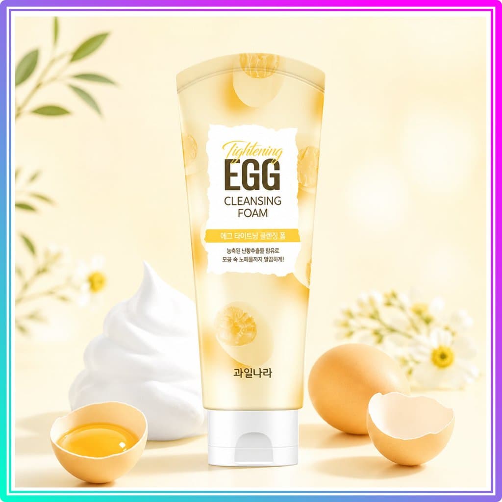 [KWAILNARA] Espuma De Limpeza Para Apertar Ovos 130g/Lavagem Facial Hidratante Profunda E Iluminadora Todos Os Tipos De Pele