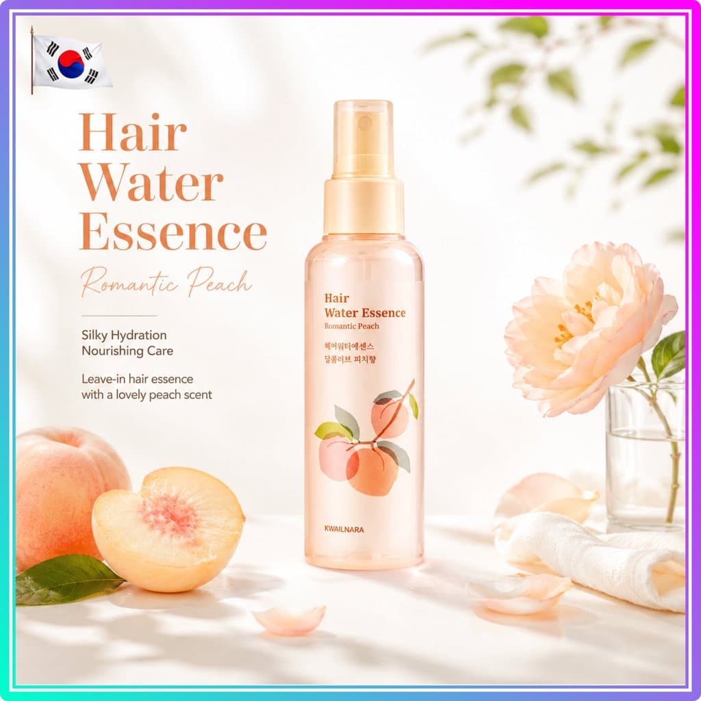 [KWAILNARA] Essência De Água Capilar Pêssego Romântico 110ml/Perfume Hidratante Spray De Cabelo Névoa De Fragrância