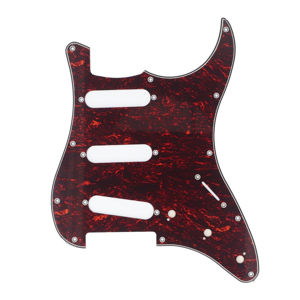 andobr Pickguard De Guitarra Elétrica Com 11 Furos , Substituição De Proteção Frontal De Plástico Para Guitarras Strat V