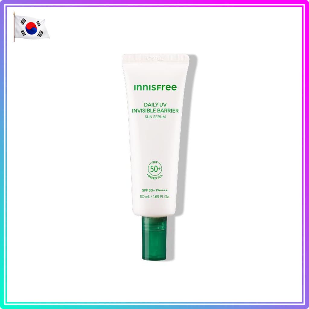 innisfree Daily UV Invisible Barrier Sun Serum 50mL/Protetor Solar Hidratante Chá Verde Ácido Hialurônico