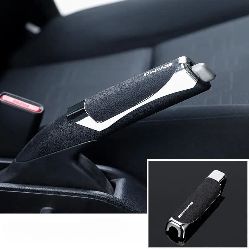 AMG O Aperto Do Freio De Mão Carro De Couro Cobre Protetor Antiderrapante Decorativo Punho