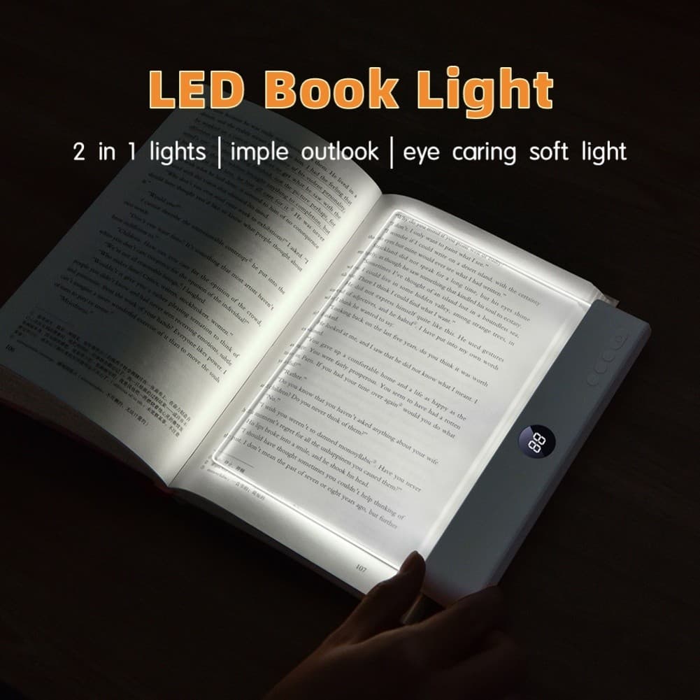 [AYAY] Luz De Livro LED Inteligente : Recarregável , 3 Cores , Proteção Ocular Para Leitura Noturna