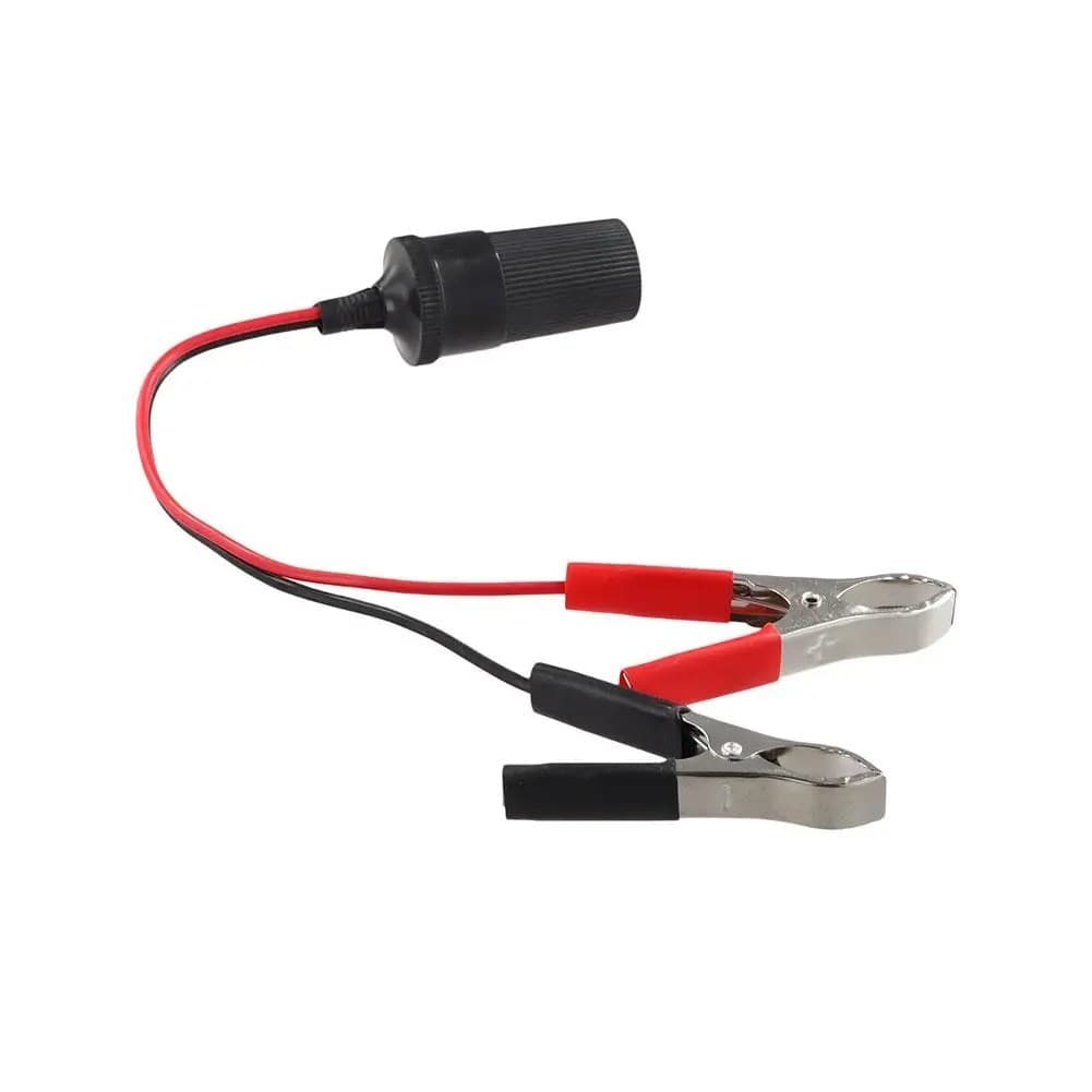 ⭐ Envio Rápido Adaptador De Tomada De Carro 12V Cabo De Extensão De Conector De Clipe De Bateria