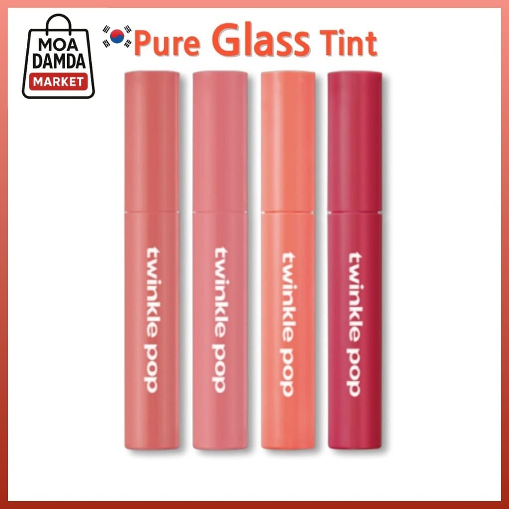 [TWINKLE POP] Matiz Labial De Vidro Puro/Brilho/4 Cores/Coreia