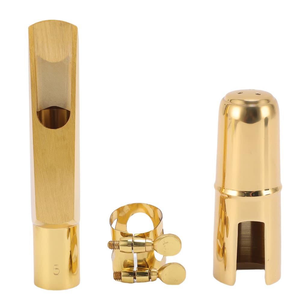 Kit De Bocal Para Saxofone Tenor sicibr Com Tampa Tipo 5 Chave Plana B Acessórios De Sax De Metal De Latão Profissionais