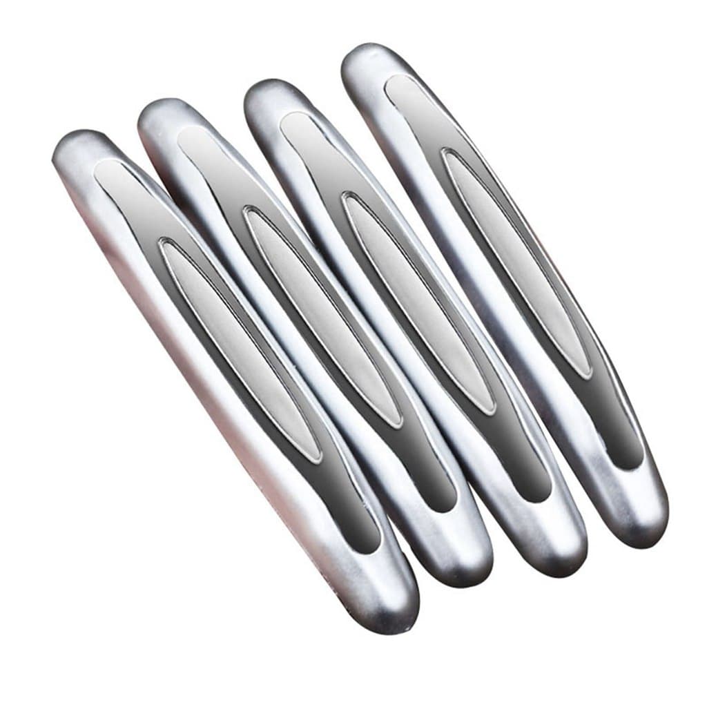Mmhmbr 4 Peças De Tiras Protetoras De Para-Choque De Borda Universal Carro (Cinza)