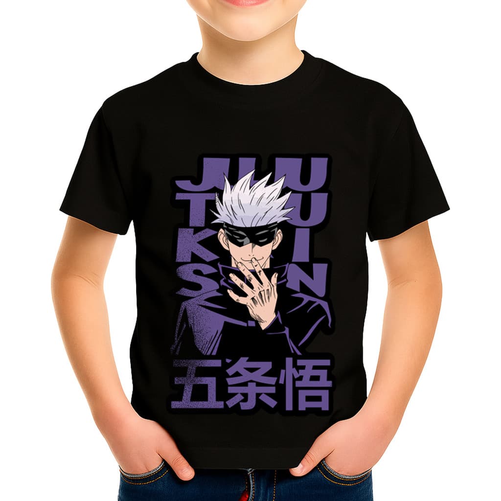 Camisa Camiseta Infantil Juvenil Para Menino Menina 100% Algodão Jujutsu Kaisen Anime Mangá