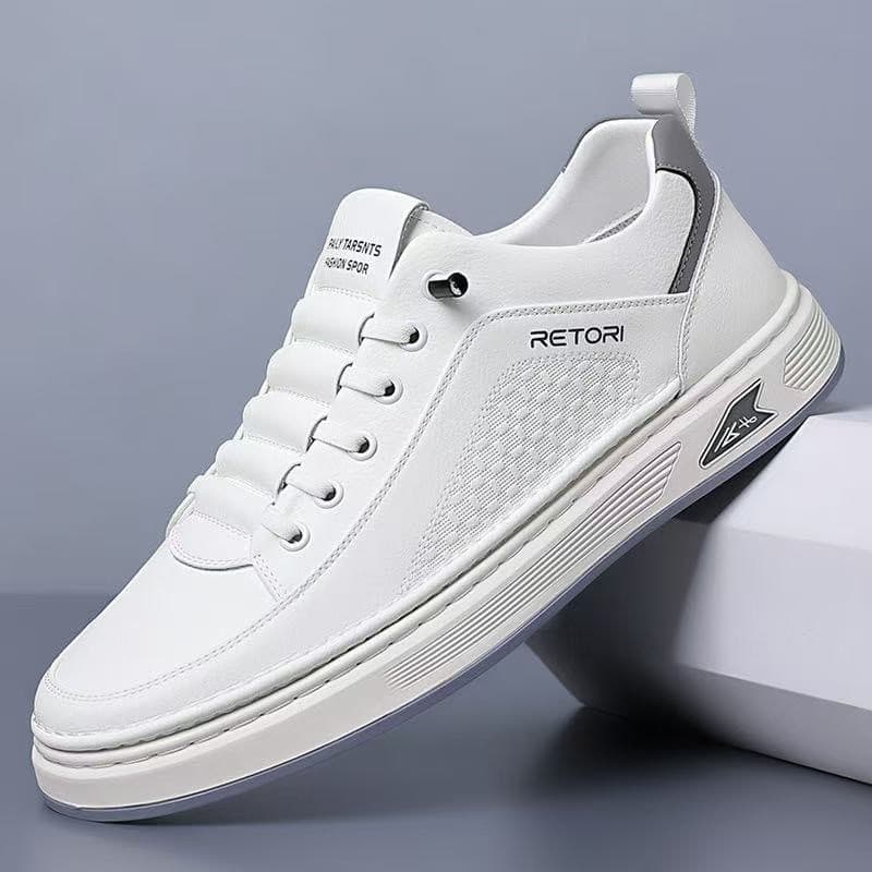 2026 novo estilo respirável sapatos masculinos casuais de couro superior luz capa pé tênis Retro novo chinês sapatos bra