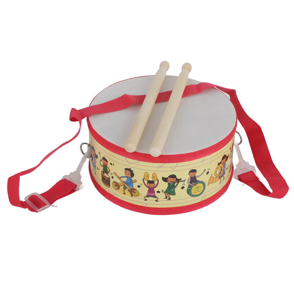 Mini Tambor De Mão Portátil De Madeira Instrumento De Percussão Musical Presente De Brinquedo Infantil