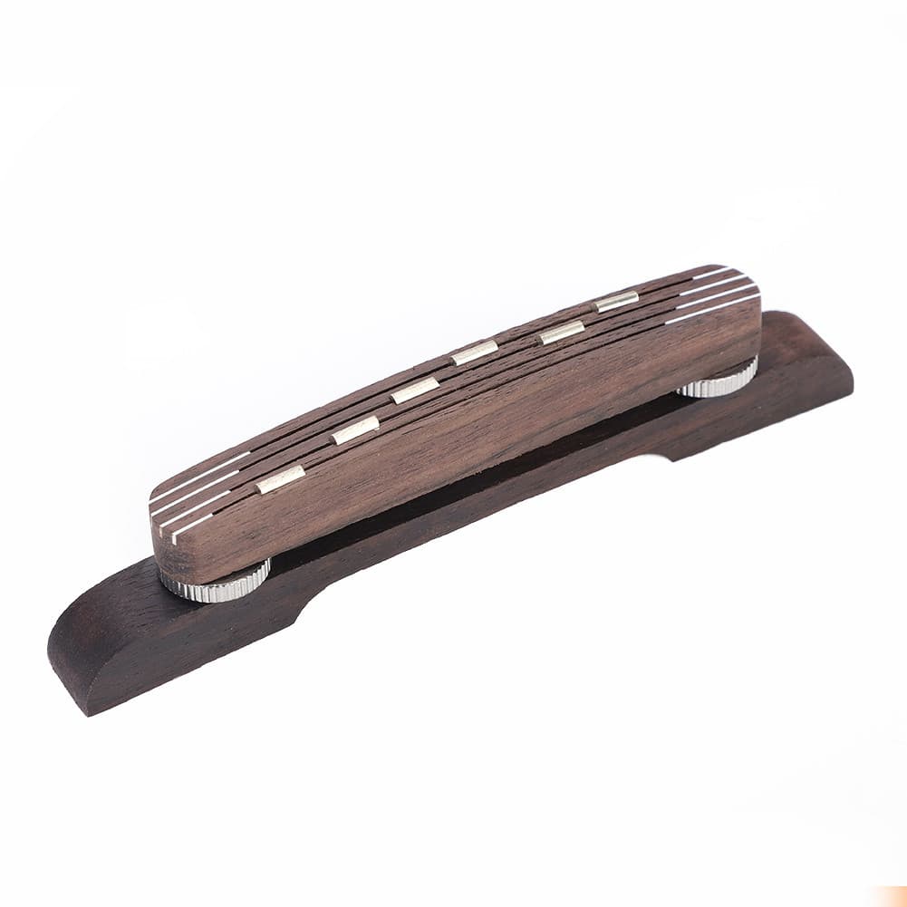 sicibr Acessório De Peça De Reparo De Ponte De Jacarandá Ajustável Para Guitarra Jazz De 6 Cordas
