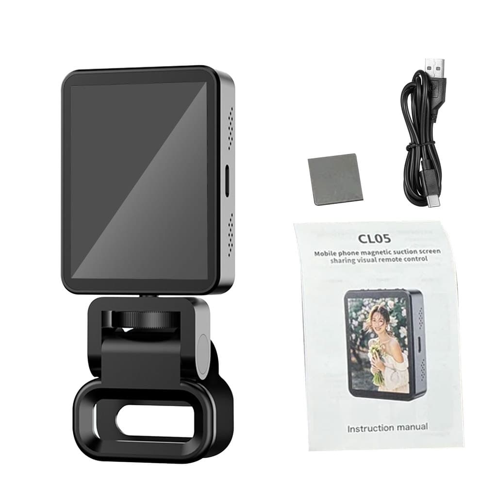 Tela Magnética Do Monitor De Selfie De 2.4 Polegadas , Conexão BT , Espelho Da Câmera Traseira Sem Fio Com C Universal