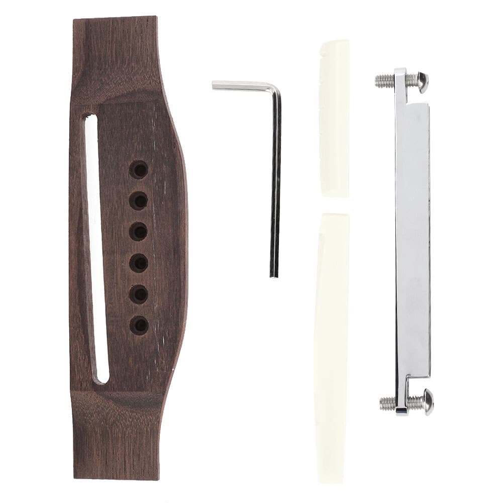 [yeranoutdoor] Kit De Reparo De Eixo Ajustável Para Ponte De Guitarra De Madeira Folk De 6 Cordas