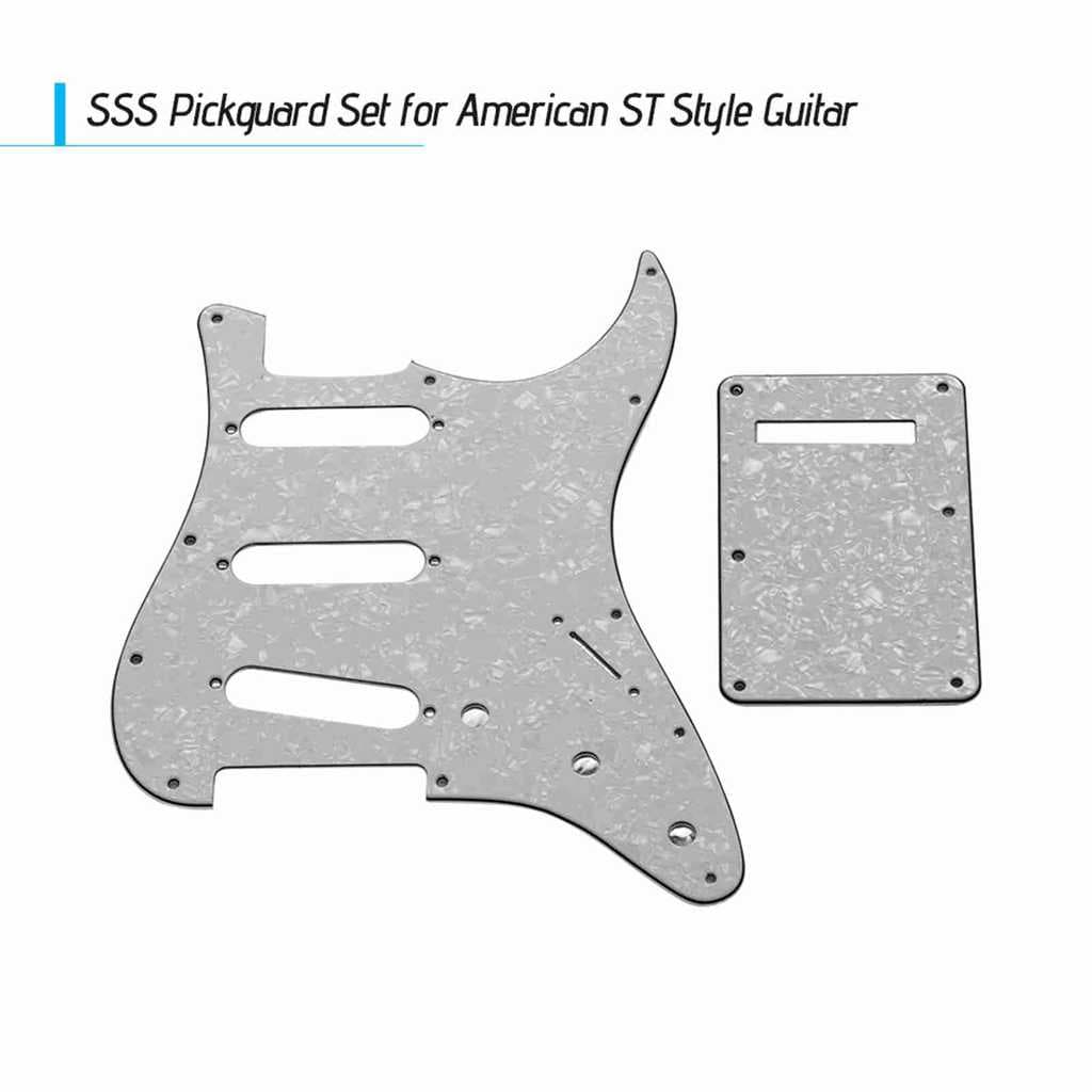 [Andoer.br] Conjunto De Pickguard De Guitarra Elétrica Com Parafusos De Placa Traseira Pick Guard Para Guitarras Estilo