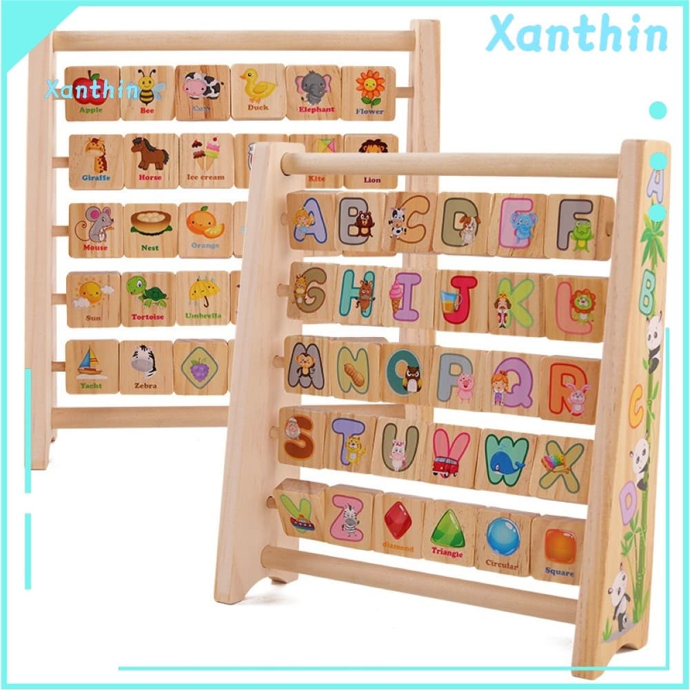 Crianças Carta Animal Blocos De Madeira Flip Quadro Jogo De Quebra-Cabeça Brinquedo De Aprendizagem Educ