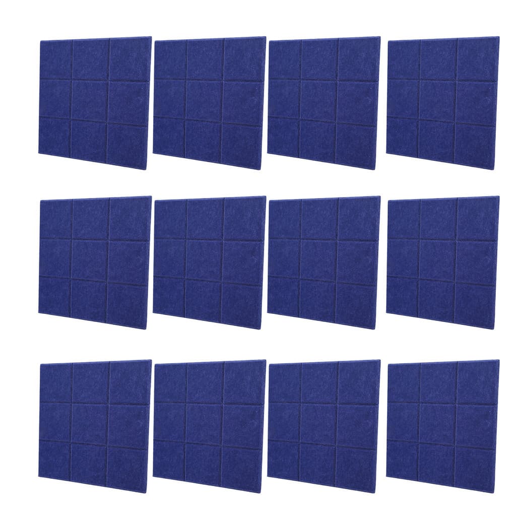 12 Unidades Painel De Isolamento À Prova De Som Telhas De Borda Chanfrada Decoração De Tratamento Acústico 9 Blocos