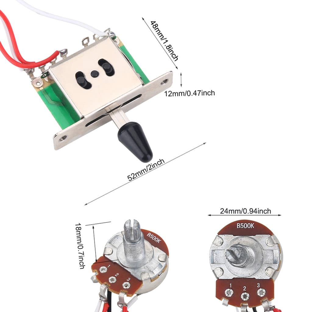 Chicote Elétrico De Guitarra Elétrica ttopbr , De Fios Durável E Conveniente De Fácil Instalação Para Guitarras