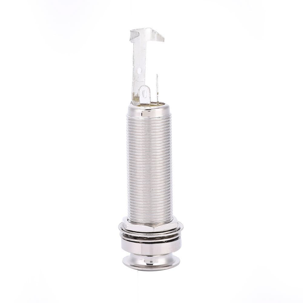 Soquete De Pino De Extremidade Mono De Cobre Para Captador De Ukulele De Guitarra Elétrica (Prata)