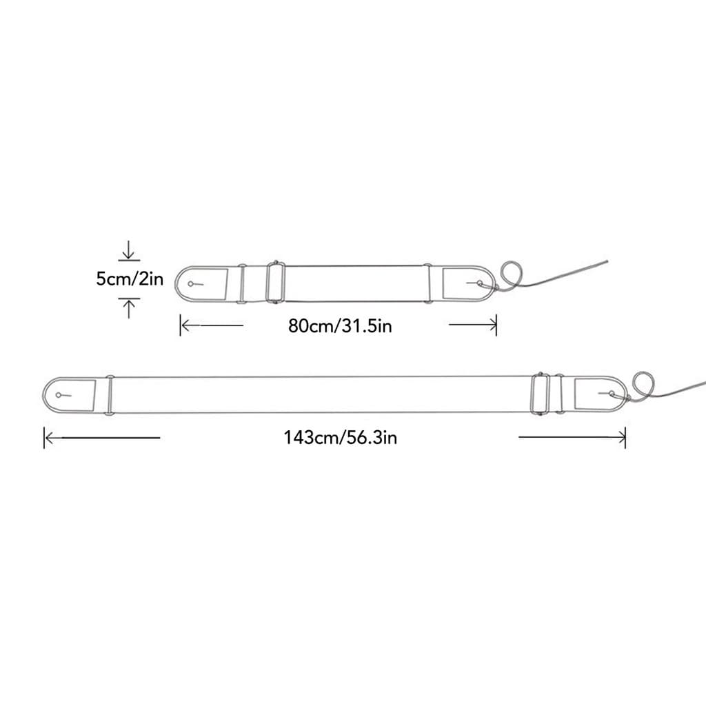 cpnobr Correia De Guitarra Com Design De Renda Preta Comprimento Ajustável Universal Para Guitarras Acústicas Elétricas