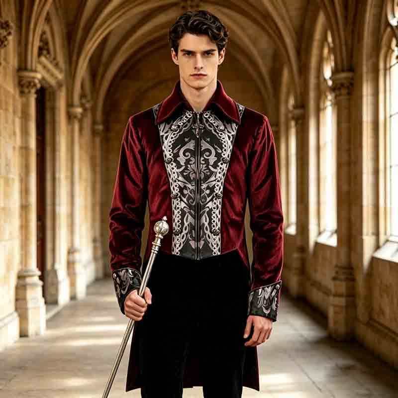 Novo Casaco Gótico Medieval Retrô Com Gola , Fantasia De Cosplay Para Performance De Halloween