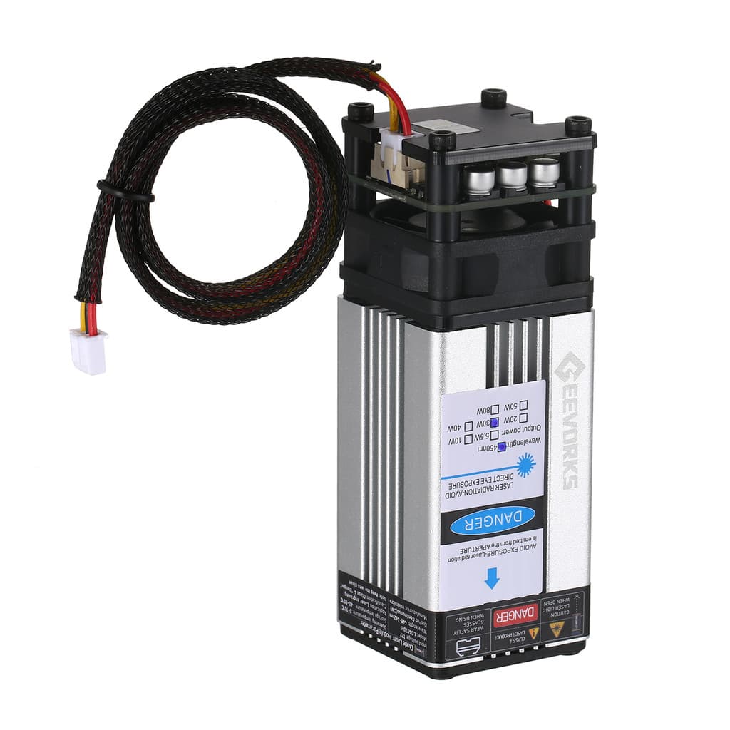Módulo Laser 30W 450nm Cabeça De Gravação Fixa Comprimento Focal Alta Precisão Plástico Couro Madeira Acrílico Para Máqu