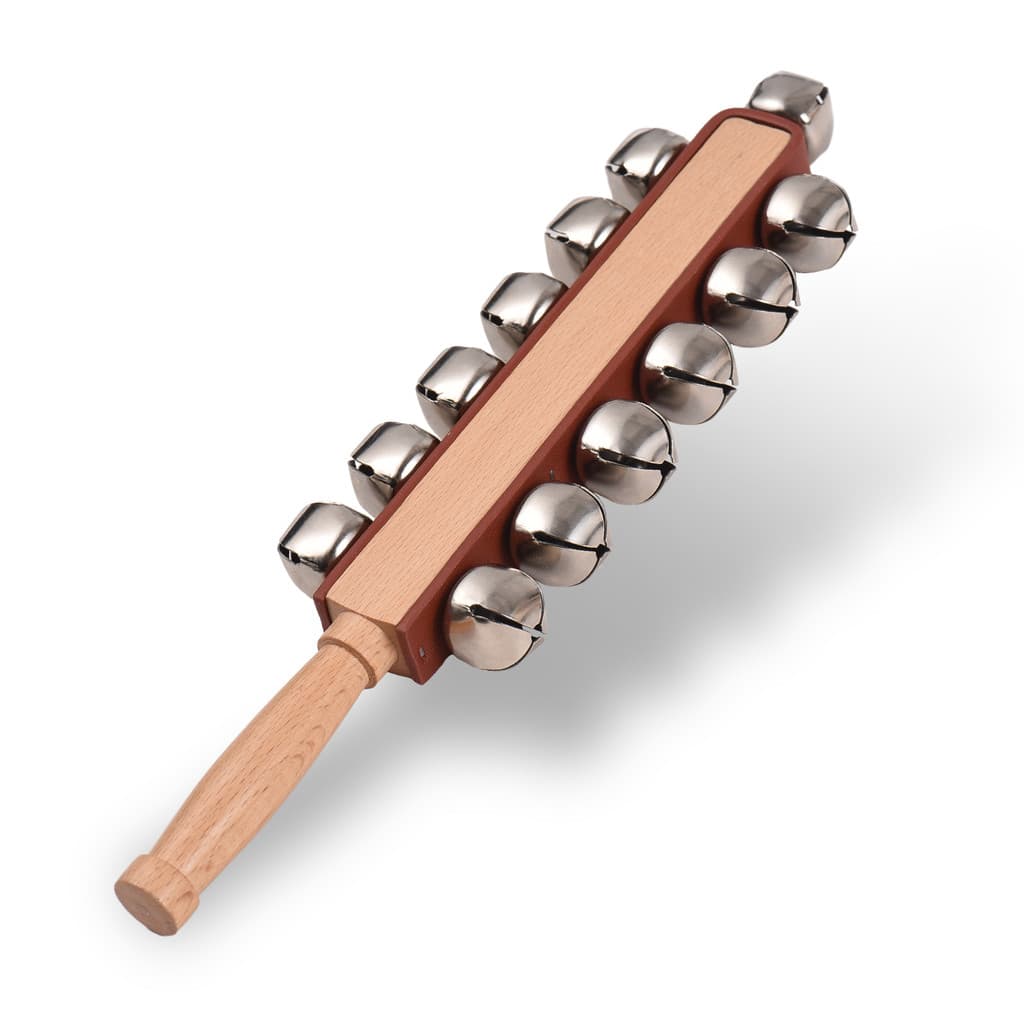 sicibr Mão Jingle Bells Trenó Agitador De Madeira Vara Instrumento De Percussão Musical Para Natal Feriado Casamento Ani