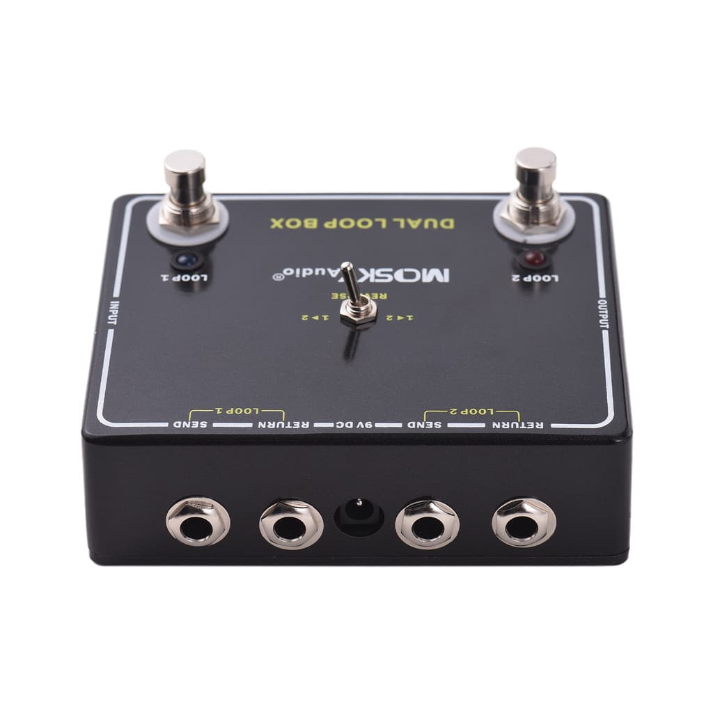 MOSKYAUDIO DUAL LOOP BOX Instrumento Musical Interruptor de seleção de 2 canais Sequência comutável Interruptor de laço
