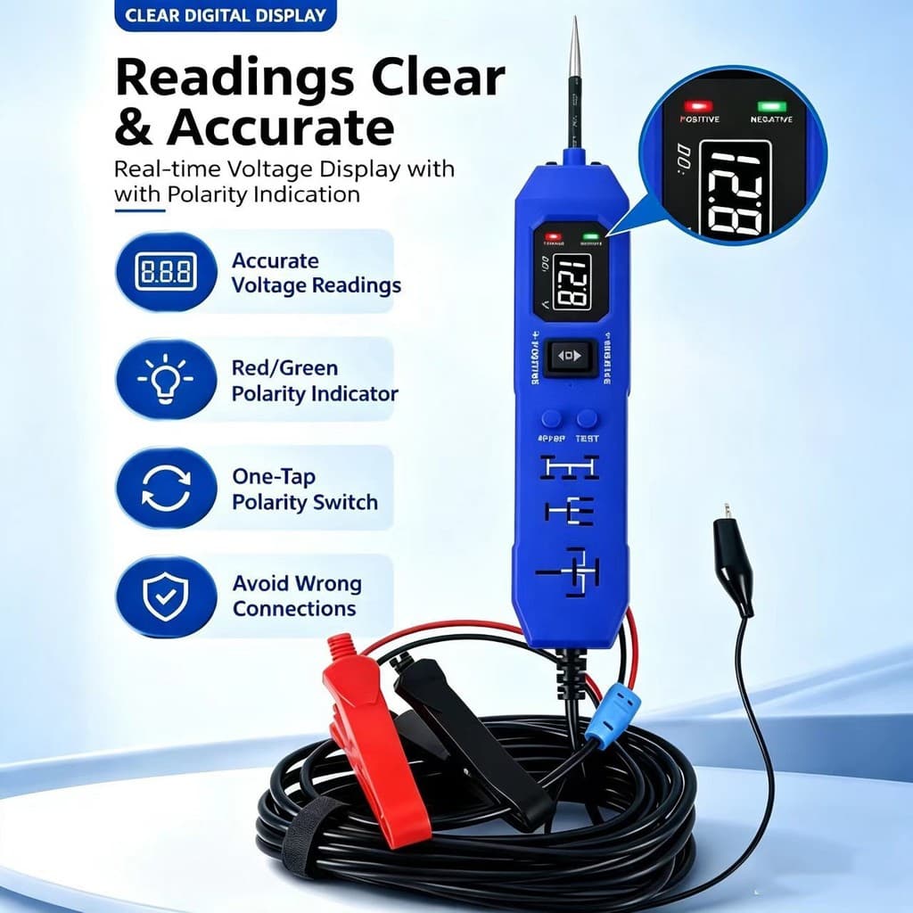 { E1E } 36V Testador De Sonda De Circuito De Potência Relé Automotivo 2 Em 1 Diagnóstico