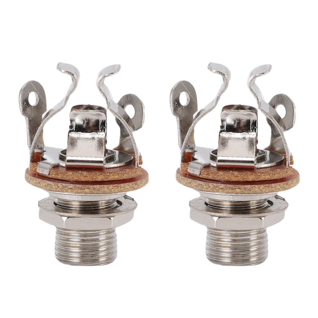 2 Peças Conectores De Saída De Guitarra 1/4 Polegada 6.35mm Multi Contatos Mono Jack Para Reduzir A Edição Solta E Buzz