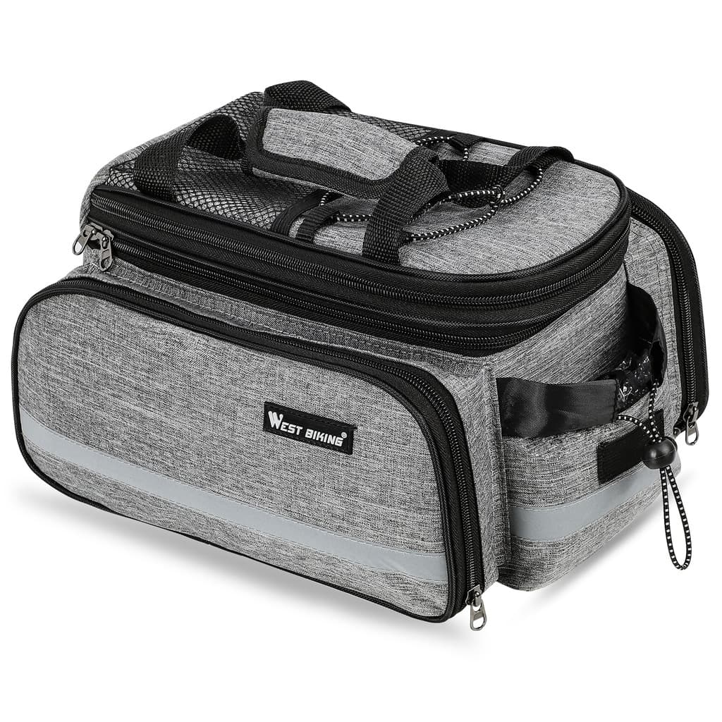 [Andoer.br] WEST BIKING Ciclo De Grande Capacidade Bolsa Impermeável Mountain Bike Saddle Rack Bolsas Bagagem C
